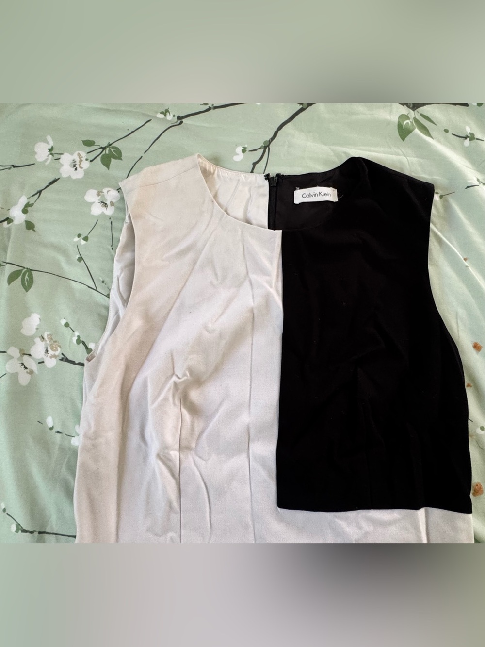 Calvin Klein Green Black White Sleeveless Maxi Dress-100% Polyester - Picture 5 of 10